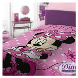 Κουβέρτα Πικέ Disney Minnie 160x240cm Ροζ Dimcol