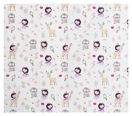 Lily + Deer Πάνα Αγκαλιάς Χασέ 179 White-Pink 80x80cm Dimcol