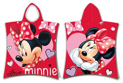 Minnie Παιδικό Πόντσο Θαλάσσης 05 50x115cm σε Κόκκινο χρώμα Dimcol από το Aithrio