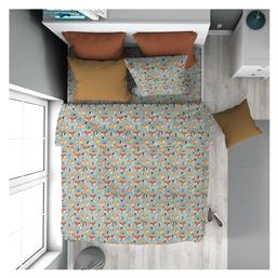 Παιδική Παπλωματοθήκη Μονή Βαμβακερή Pale Cyan 160x240εκ. Dimcol