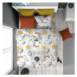 Παιδικό Πάπλωμα Μονό Spaceship 187 Γκρι 160x240εκ. Dimcol