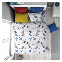 Παιδικό Πάπλωμα Μονό White-blue 160x240εκ. Dimcol