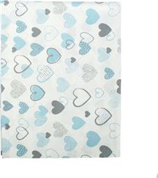 Dimcol Σετ Σεντόνια Hearts 160x240cm 08 Blue 3 τμχ