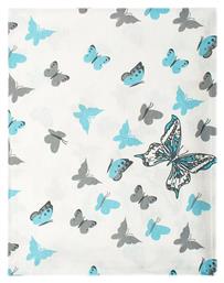 Σετ Σεντόνια Κούνιας Butterfly 120x160cm 56 Sky Blue Dimcol