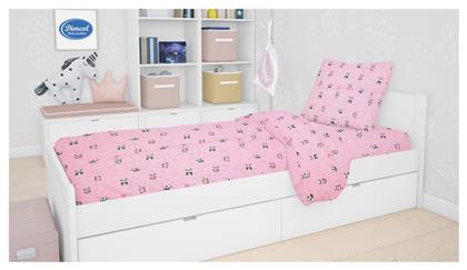 Βαμβακερό Πάπλωμα Κούνιας Panda 120x160cm 111 Pink Dimcol