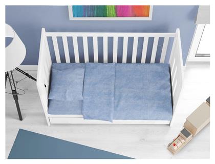 Βρεφική Παπλωματοθήκη Bebe Premium Shadow Sky Blue 120x160εκ. Dimcol