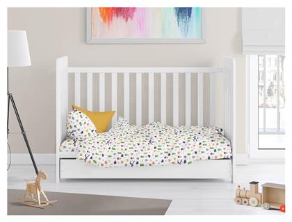 Βρεφική Παπλωματοθήκη Bebe White-multi 120x160εκ. Dimcol