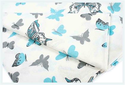 Βρεφική Παπλωματοθήκη Butterfly 56 Sky Blue 120x160εκ. Dimcol