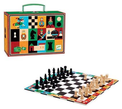 Σκάκι /Ντάμα Βαλίτσα με Πιόνια 20x20cm Djeco