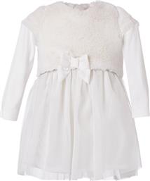 Energiers Παιδικό Φόρεμα Τούλινο Μακρυμάνικο Λευκό 14-118401-7 από το Pitsiriki