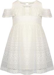 Energiers Παιδικό Φόρεμα με Άνοιγμα στους Ώμους & Δαντέλα 45-221370-7 Λευκό από το Pitsiriki