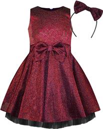 Energiers Παιδικό Φόρεμα Σετ με Αξεσουάρ Αμάνικο Κόκκινο από το Politikos Shop