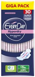 Hyperdry Super Ultra Plus Σερβιέτες με Φτερά για Αυξημένη Ροή 30τμχ Every Day από το Pharm24