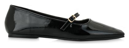 Παιδικές Μπαλαρίνες με Ρυθμιζόμενο Μεταλλικό Κούμπωμα Λουστρίνι Μαύρες Exe