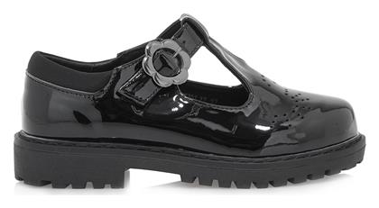 Παιδικές Μπαλαρίνες με Σκρατς Λουστρίνι Μαύρες Mary Jane Exe