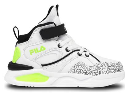 Παιδικά Sneakers High με Σκρατς Λευκά Fila