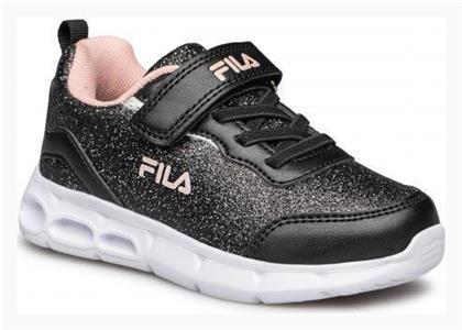 Παιδικά Sneakers με Φωτάκια Μαύρα Fila