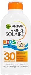 Garnier Αδιάβροχο Παιδικό Αντηλιακό Γαλάκτωμα Ambre Solaire SPF30 200ml από το Attica The Department Store