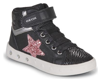 Παιδικά Sneakers High Μαύρα Geox