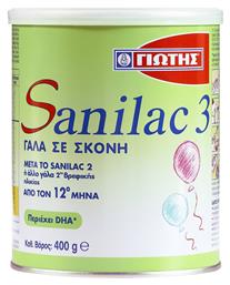 Γάλα σε Σκόνη Sanilac 3 για 12m+ 400gr Γιώτης