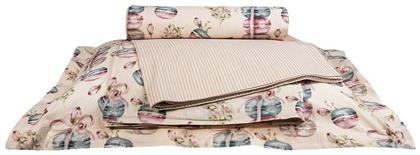 Essential Collection 8814 Σετ Σεντόνια Μονά Βαμβακερά Cream 260x170cm 3τμχ Greenwich Polo Club