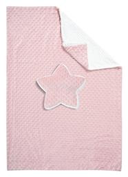 Κουβέρτα Αγκαλιάς & Λίκνου Fleece Ροζ Pink, White 75x100εκ. Greenwich Polo Club