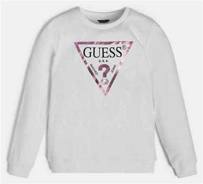 Fleece Παιδικό Φούτερ Λευκό Guess