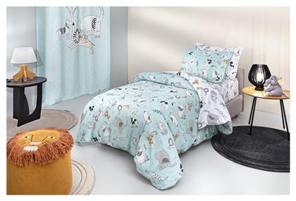 Σετ Σεντόνια Μονά Βαμβακερά Zootopia Aqua-grey 165x250cm 3τμχ Guy Laroche