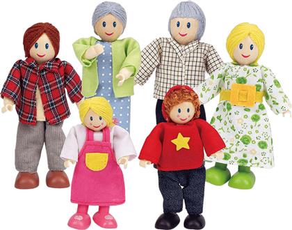 Hape Σετ Ξύλινες Κούκλες για Κουκλόσπιτο ''Οικογένεια'' από το Plus4u