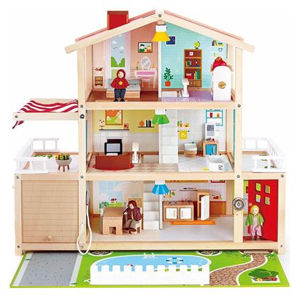 Happy Family Mansion Ξύλινο Κουκλόσπιτο Hape από το Moustakas Toys