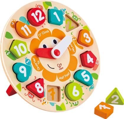 Hape Happy Puzzles Ρολόι Chunky από Ξύλο για 36+ Μηνών