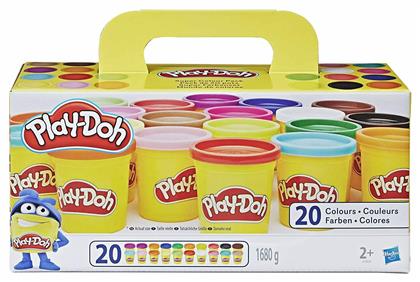 Play-Doh 20 Βαζάκια Πλαστελίνης Super Color για 2+ Ετών Hasbro