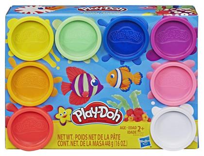 Play-Doh 8 Πλαστοζυμαράκια Πλαστελίνης Sea Rainbow για 2+ Ετών Hasbro