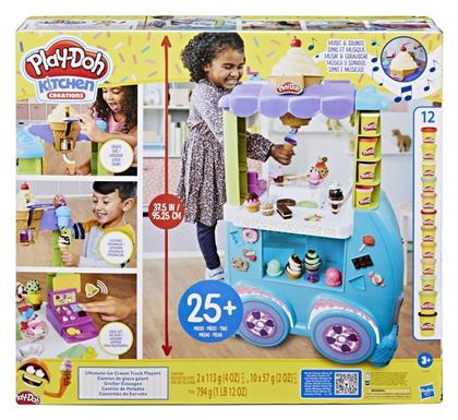 Play-Doh Ice Cream Truck για 3+ Ετών, 12τμχ Hasbro
