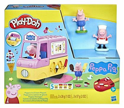 Play-Doh Peppa's Ice Cream Playset για 3+ Ετών, 5τμχ Hasbro