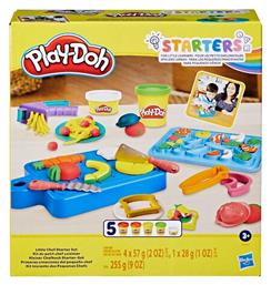 Play-Doh Πλαστελίνη - Παιχνίδι Chef Starter Set για 3+ Ετών, 5τμχ Hasbro