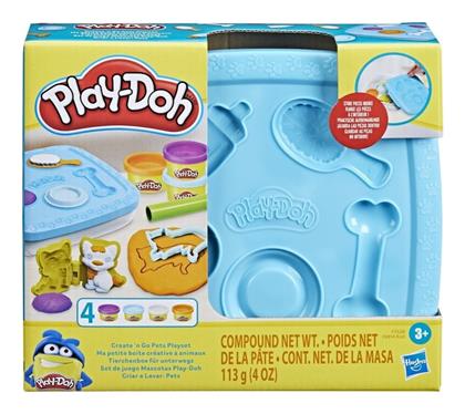 Play-Doh Πλαστελίνη - Παιχνίδι Create and Go Pets για 3+ Ετών, 4τμχ Hasbro