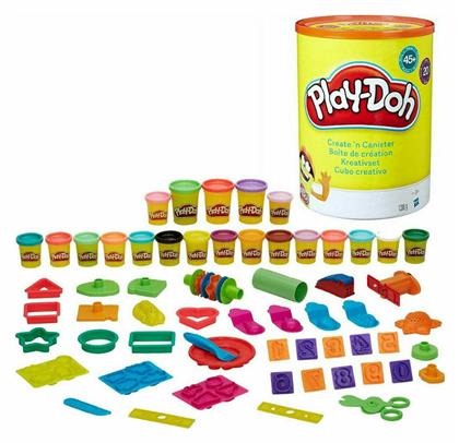 Play-Doh Πλαστελίνη - Παιχνίδι Create N Canister για 3+ Ετών, 20τμχ Hasbro