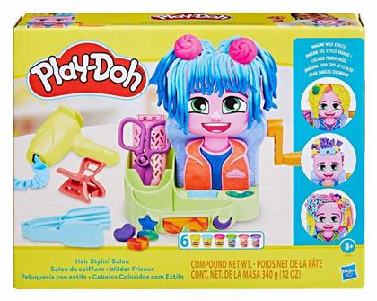 Play-Doh Πλαστελίνη - Παιχνίδι Hair Stylin' Salon για 3+ Ετών, 6τμχ Hasbro