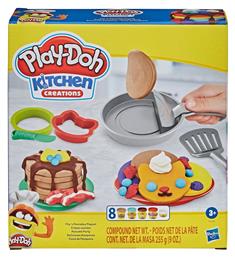 Play-Doh Πλαστελίνη - Παιχνίδι Kitchen Creations Flip' n' Pancakes για 3+ Ετών, 8τμχ Hasbro