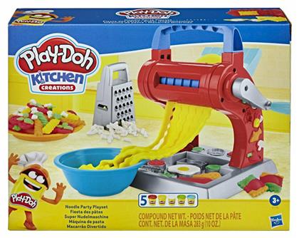 Play-Doh Πλαστελίνη - Παιχνίδι Kitchen Creations Noodle Party για 3+ Ετών, 5τμχ Hasbro