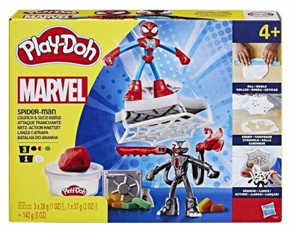 Play-Doh Πλαστελίνη - Παιχνίδι Marvel Spiderman Launch And Suce Battle για 4+ Ετών Hasbro