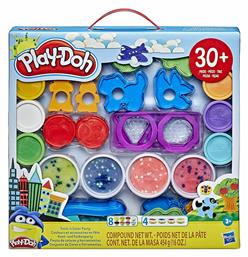 Play-Doh Πλαστελίνη - Παιχνίδι Tools N Color Party για 3+ Ετών, 12τμχ Hasbro