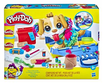 Play-Doh Πλαστελίνη - Παιχνίδι Vet Set για 3+ Ετών, 5τμχ Hasbro