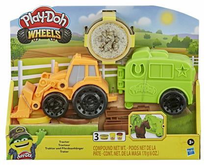 Play-Doh Πλαστελίνη - Παιχνίδι Wheels Tractor Farm Truck για 3+ Ετών, 3τμχ Hasbro