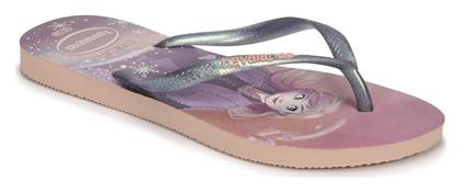 Παιδικές Σαγιονάρες Flip Flops Frozen Ασημί Slim Havaianas