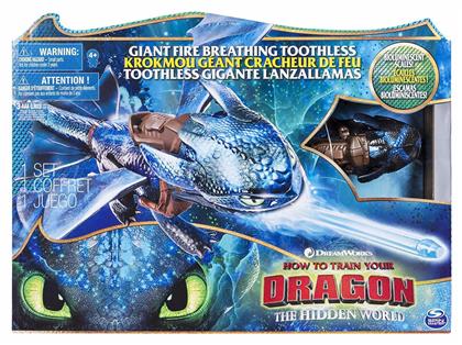 How to train your Dragon Giant Fire Breathing Toothless με Φως για 4+ Ετών 55εκ. Spin Master από το Moustakas Toys