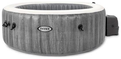 Intex Greywood Deluxe Bubble Massage Πισίνα PVC Φουσκωτή Υδρομασάζ 196x196x71εκ.