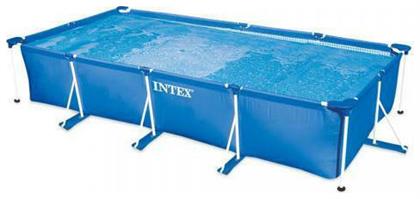 Πισίνα PVC με Μεταλλικό Σκελετό Μπλε Intex