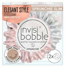 Slim Sprunchie Λαστιχάκια Μαλλιών Ροζ Invisibobble